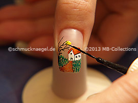 Nail art liner de color negro