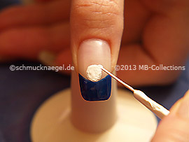 Nail art liner de color blanco