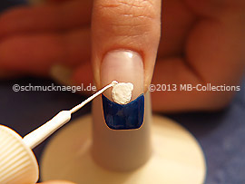 Nail art liner de color blanco