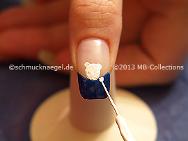 Nail art liner de color blanco