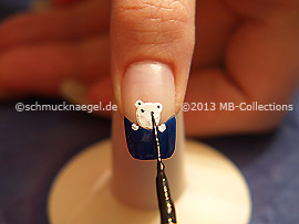 Nail art liner de color negro