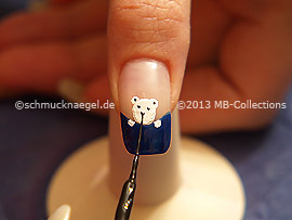 Nail art liner de color negro