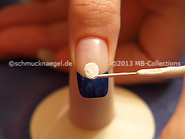 Nail art liner de color blanco