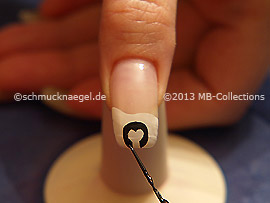 Nail art liner de color negro