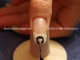 Nail art liner de color negro