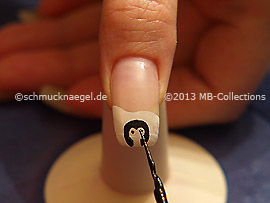 Nail art liner de color negro