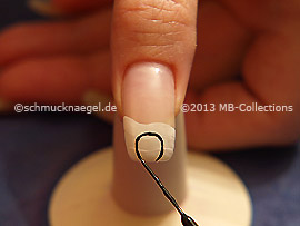 Nail art liner de color negro