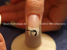 Nail art liner de color negro