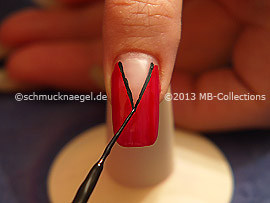 Nail art liner de color negro