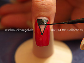 Nail art liner de color negro