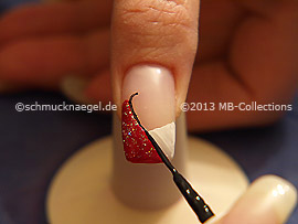 Nail art liner de color negro