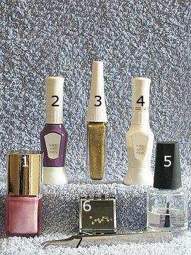 Productos para motivo uñas francesas con piedra strass - Esmalte, Piedras strass, Nail art liner, Nail art pen, Esmalte transparente