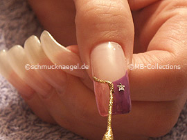 nail art liner de color oro-glitter