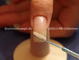 Nail art liner de color turquesa-Glitter