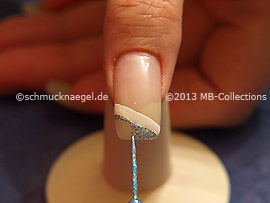 Nail art liner de color turquesa-Glitter