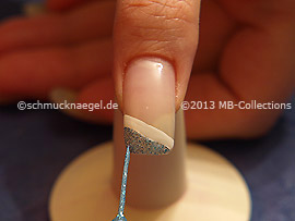 Nail art liner de color turquesa-Glitter
