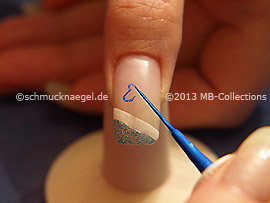 Nail art liner de color azul