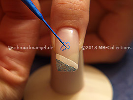 Nail art liner de color azul