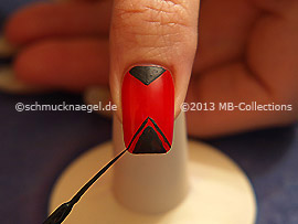 Nail art liner de color negro