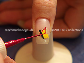 Nail art liner de color fucsia