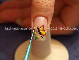 Nail art liner de color turquesa