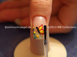 Al fin utilice el esmalte transparente