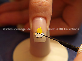 Nail art liner de color negro