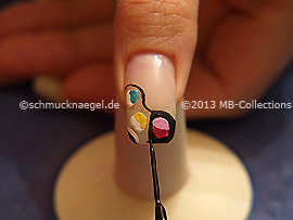 Nail art liner de color negro