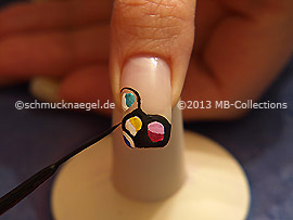 Nail art liner de color negro