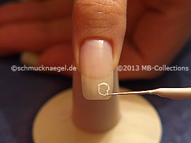 Nail art liner de color blanco