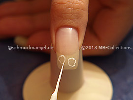 Nail art liner de color blanco