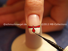 Nail art liner de color negro