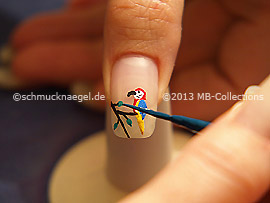 Nail art liner de color verde oscuro