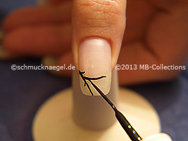Nail art liner de color negro