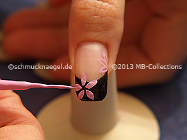 Nail art liner de color rosa