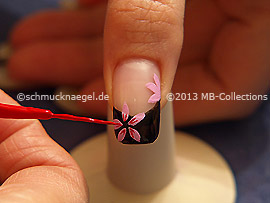 Nail art liner de color rojo