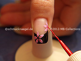 Nail art liner de color rojo