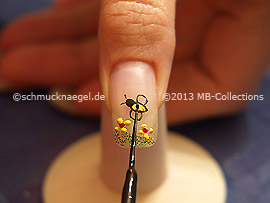 Nail art liner de color negro