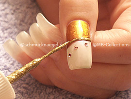 nail art liner de color oro-glitter