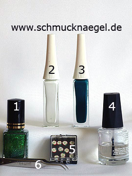 Productos para motivo fimo para uñas con laca glitter - Esmalte, Nail art liner, Frutas fimo