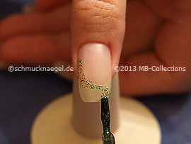 Esmalte de color verde-Glitter