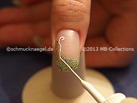 Nail art liner de color blanco