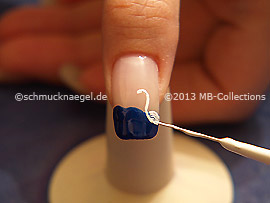 Nail art liner de color blanco