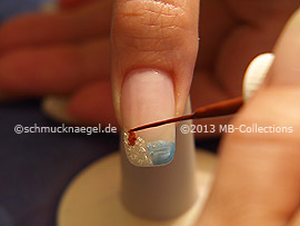 Nail art liner de color marrón