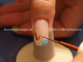 Nail art liner de color marrón