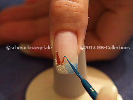 Nail art liner de color verde oscuro