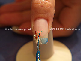 Nail art liner de color verde oscuro