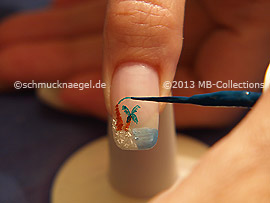 Nail art liner de color verde oscuro