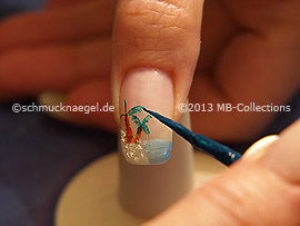 Nail art liner de color verde oscuro