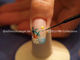 Nail art liner de color negro